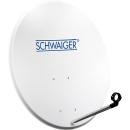 SCHWAIGER 55cm offset antenne staal lichtgrijs RAL 7035...