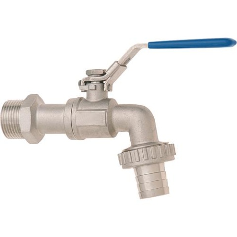 Ball outlet valve 3/4 stainless steel blue handle New