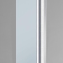 Evenes Walk-In Elja shower enclosure with wall pr.+rodist. round, 1580x2000x8mm ESG mirror lic New