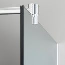 Evenes Walk-In Elja douchewand met muurpers + stang, rond, 1380x2000x8mm ESG spiegel lic Nieuw