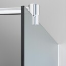 Evenes Walk-In Elja shower enclosure with wall press + bar, round, 1280x2000x8mm ESG mirror lic New