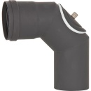 MCZ Pellet flue pipe bend 90° with revision, dia....