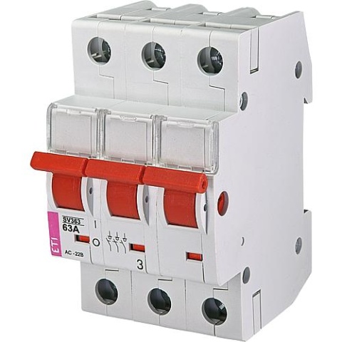 ETI Interrupteur général modulaire 3 pôles, 80A, SV380 2423315 NOUVEAU