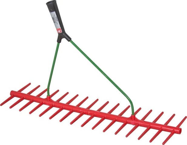 Ideal Spade Plastic Rake 16 straight tines, double-sided 640mm, without handle 66440240 NEW