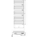 lazzarini grzejnik dekoracyjny typ Pieve, elektryczny, bialy, LxH:550x1380mm Nowosc