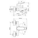 Ideal Standard Mitigeur AP pour bain Standard Ceraflex saillie 171 mm chromé B1721AA NOUVEAU