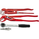 VBW Tool Set II, 3-piece Step Wrench,S-Mouth Pipe Wrench,...