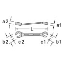 GEDORE Open-ended double box spanner SW 10 x 11, hexagonal (G) 6057270 NEW