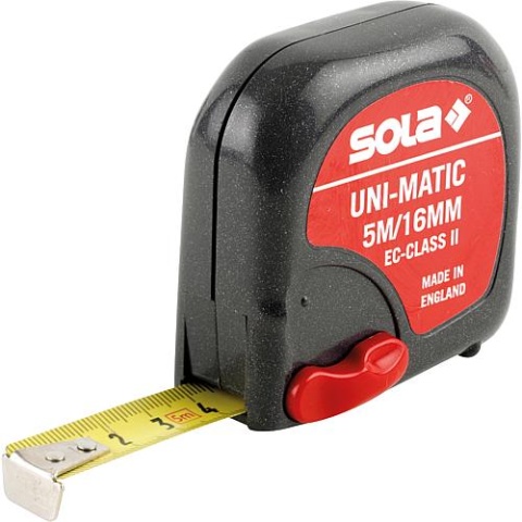 sola rolling tape measure model Uni-Matic UM 5m 50012601 NEW