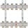 Circuito di riscaldamento collettore Evenes tipo M4.8, DN25(1) in ottone, 8 circuiti di riscaldamento, con regolatore Nuovo