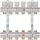 Collecteur de circuit de chauffage Evenes type M5.3, DN25(1) laiton, 3 circuits de chauffage, m.Reguliervent Nouveau