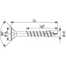 SPAX wkręt z łbem stożkowym WIROX gwint częściowy T - STAR Plus ø 8,0 x 450 mm, PU 50 sztuk 4003530244261 NOWOŚĆ