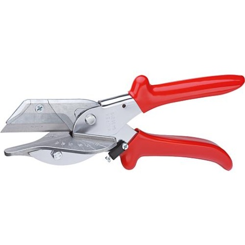 Ciseaux à onglet KNIPEX pour profilés en plastique et en caoutchouc chromés Longueur de lame 56mm 94 35 215 NOUVEAU