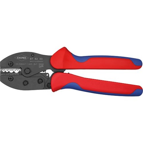 Pinza a crimpare KNIPEX PreciForce adatta per capicorda non isolati lunghezza 220 mm 0,5-10,0 mm² 97 52 33 NUOVO