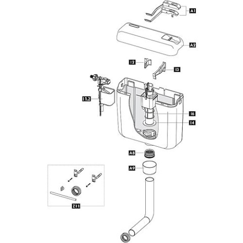 Coperchio a cassetta Schwab, bianco 243278 NUOVO