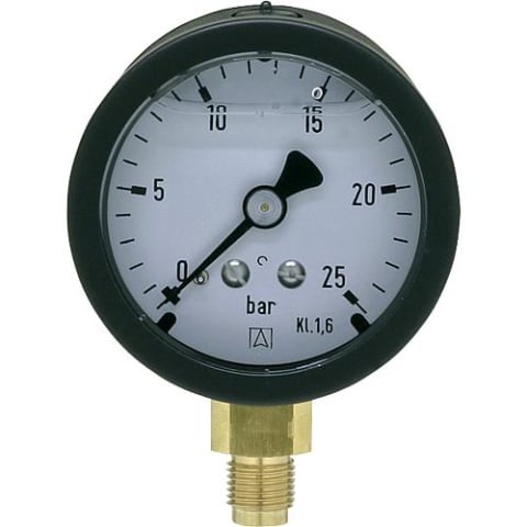 AFRISO manometer 50 door 1/8"" bodem 0-25 bar met glycerinevulling 67166 NIEUW