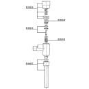 Spust Benkiser kompletny do modelu 666-677/699 z rurą spłukującą o długości 180 mm, uszczelka+kon.ÜWM. 645835 NOWOŚĆ