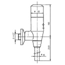 Spust Benkiser kompletny do modelu 666-677/699 z rurą spłukującą o długości 180 mm, uszczelka+kon.ÜWM. 645835 NOWOŚĆ