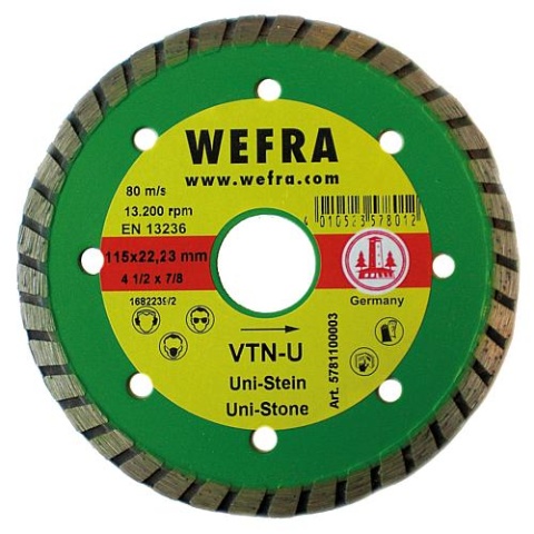 WEFRA Disque à tronçonner diamanté 115 x 22 mm 5781100003 NOUVEAU