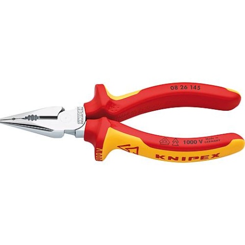 KNIPEX Spitzkombizange VDE isoliert, Länge: 145mm verchromt 08 26 145 NEU