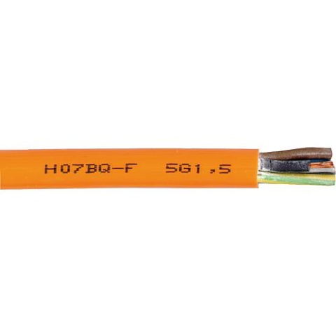 Manguera de goma pesada cable H07BQ-F naranja, 5 G x 2,5 qmm rollo à 50 m 30161512 NUEVO