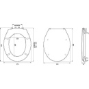 evenes WC asiento Tibali,blanco, softclose, de duroplast, bisagra de acero inoxidable NUEVO