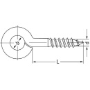 Eyebolt Art. 1 W x L = 20 x 50 mm, galvanised, PU = 100...