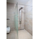 Wall-mounted shower panel Esben with thermostat, polished...