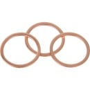 Copper sealing rings inch 1/2 25 x 21 x 1.5 mm thick NEW