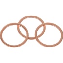 Copper sealing rings inch size 1 39 x 33.3 x 1.5 mm thick...