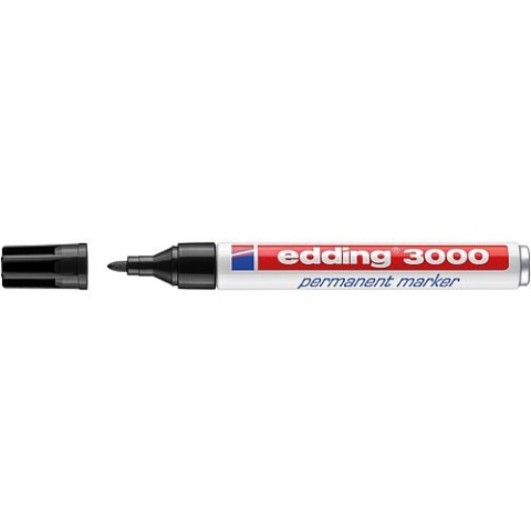 edding Permanentmarker 3000 schwarz Strichbreite 1,5 - 3 mm Rundspitze 4-3000001 NEU