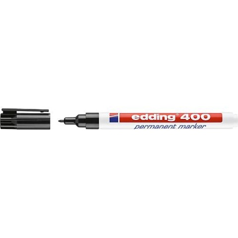 edding Marqueur indélébile 400 noir largeur de trait 1 mm pointe ogive 4-400001 NOUVEAU