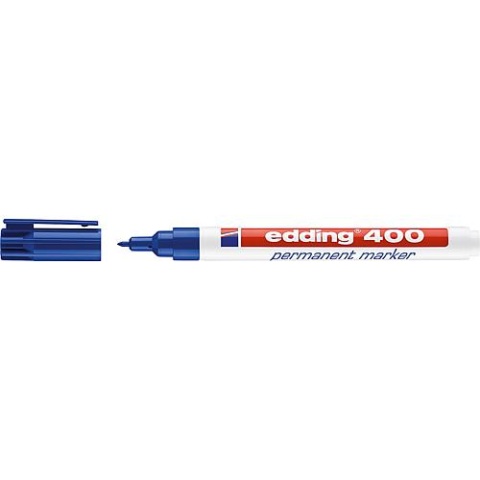 rotulador permanente edding 400 azul ancho de trazo 1 mm punta redonda 4-400003 NUEVO