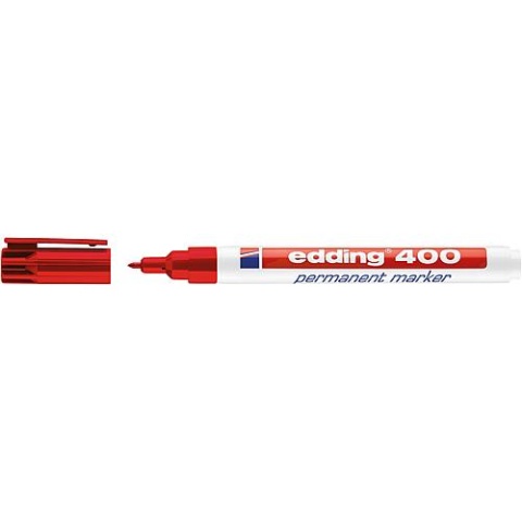 rotulador permanente edding 400 rojo ancho de trazo 1 mm punta redonda 4-400002 NUEVO