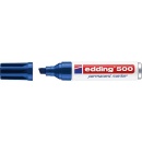 edding permanent marker 500 blue line width 2 - 7 mm...