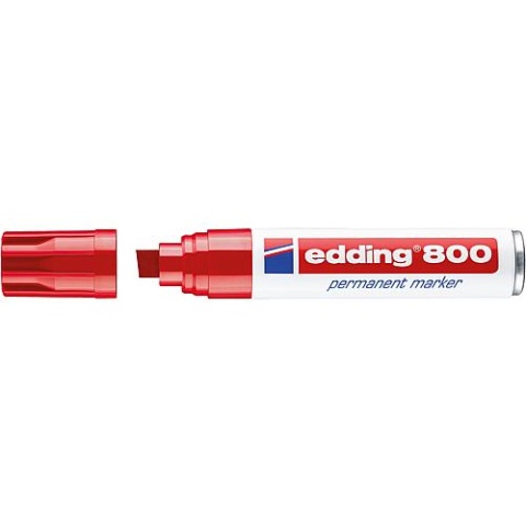 rotulador permanente edding 800 rojo ancho de trazo 4 - 12 mm punta de cuña 4-800002 NUEVO