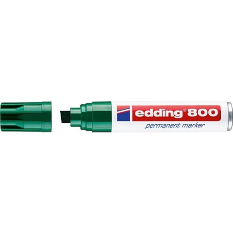 edding Marqueur indélébile 800 vert Largeur de trait 4 - 12 mm Pointe biseautée 4-800004 NOUVEAU