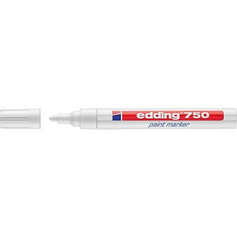 edding paint marker 750 white line width 2 - 4 mm bullet tip 4-750049 NEW