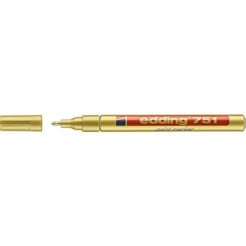 edding paint marker 751 gold line width 1 - 2 mm bullet tip 4-751053 NEW