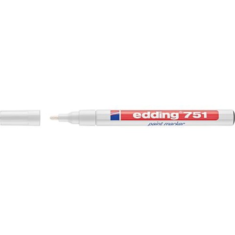 edding paint marker 751 white line width 1 - 2 mm bullet tip 4-751049 NEW