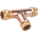 Aalberts copper press fitting gas V-contour T-piece,...