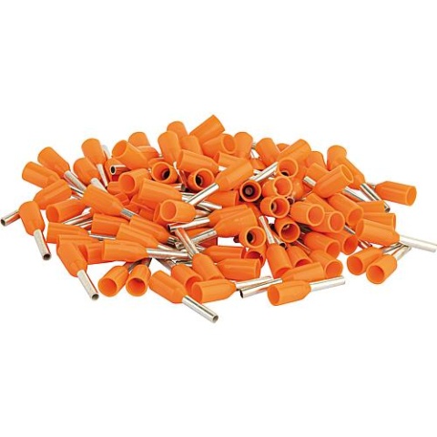 WKK Fastening materials Core end sleeve insulated, 0.5x12, orange Bag á 100 pieces NEW