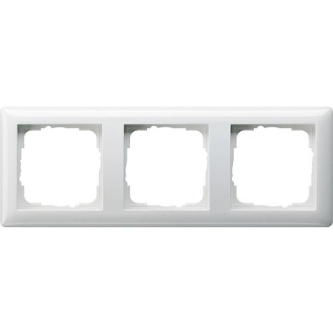 GIRA cornice di copertura 3gang standard 55 bianco puro lucido, 1 pezzo G021303 NUOVO