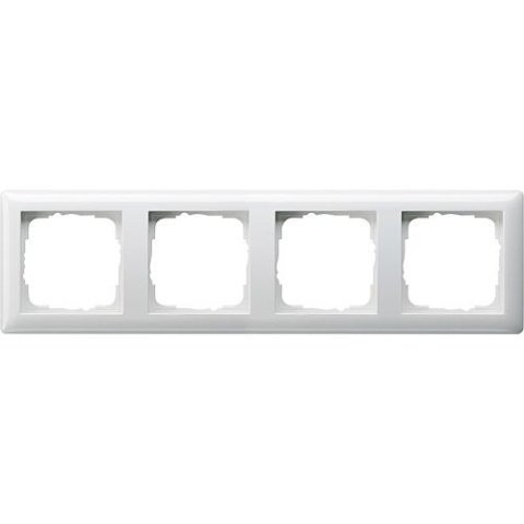 GIRA cover frame 4gang standard 55 pure white glossy, 1 piece G021403 NEW