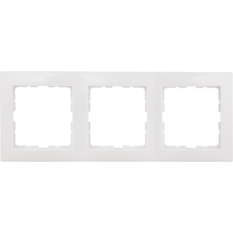 Cornice Berker 10138989, 3 prese S.1 bianco polare, lucido, 1 pezzo 23059380 NUOVO