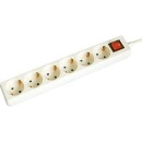 REV 6-way socket strip with control switch Colour black...