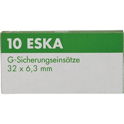 ESKA Microzekering traag-blow 1 A 1 zak 10 stuks 6,3 x 32 mm NIEUW