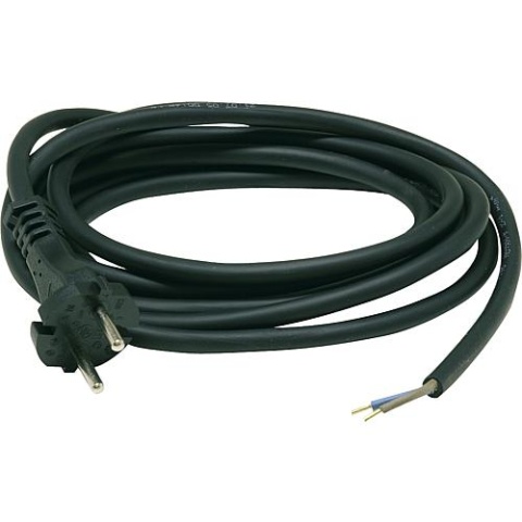 Cable de conexión Bachmann H07RN-F 2x1,0 3,0mtr, negro NUEVO