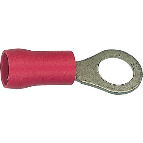 WKK Materiali di fissaggio Capocorda ad anello isolato, fino a 1,5 mm², 6,4 mm Colore rosso, PU = 100 pezzi NUOVO