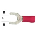 WKK Material de fijación terminal de cable en forma de horquilla aislado, hasta 1,5 mm², 5,3 mm color rojo, PU = 100 unidades NUEVO